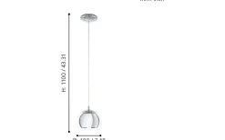 Rocamar Fönsterlampa 19cm Krom