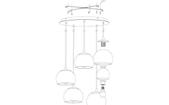 Rocamar Taklampa 59cm Krom
