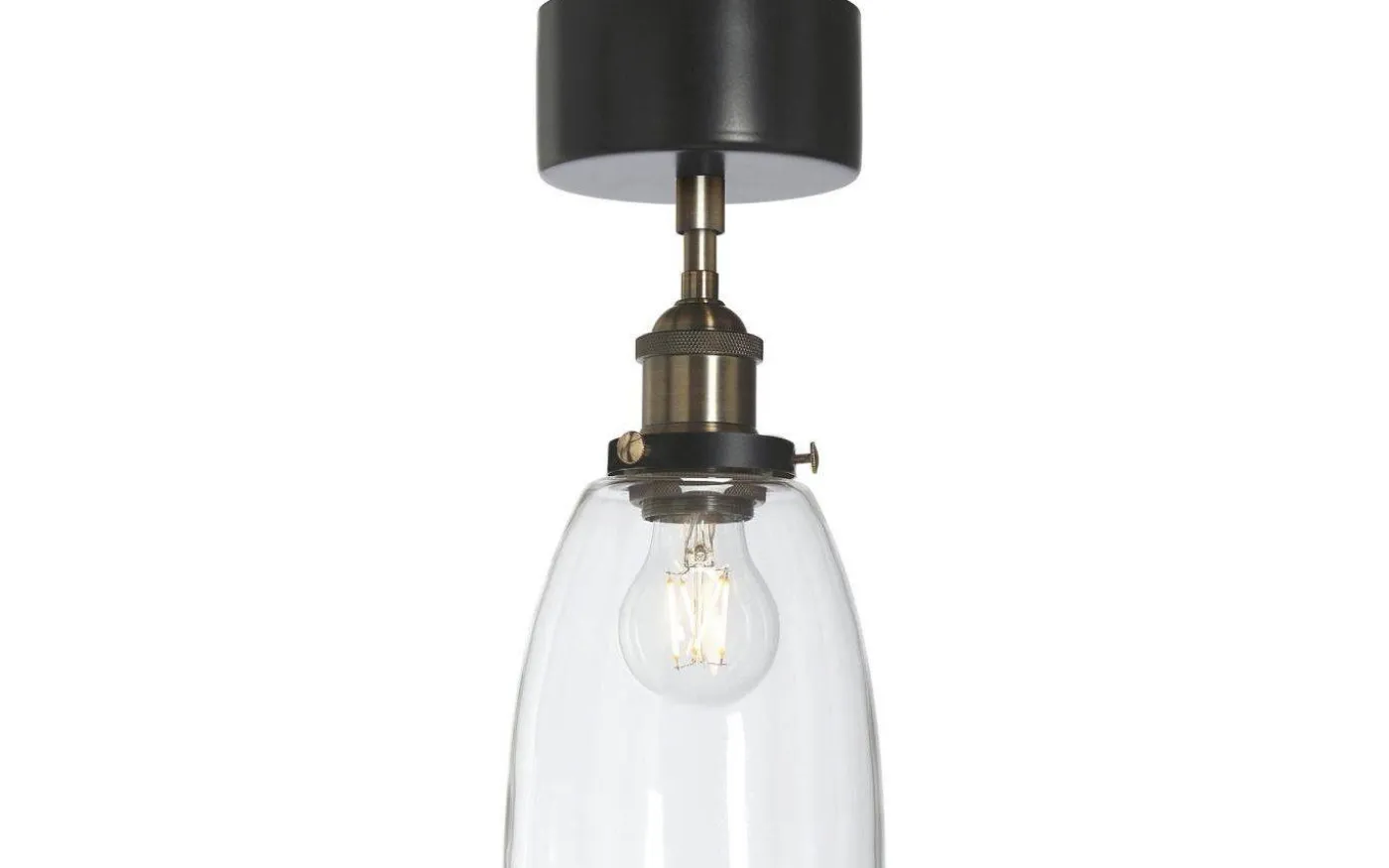 Rock Plafond 14cm Svart/mässing