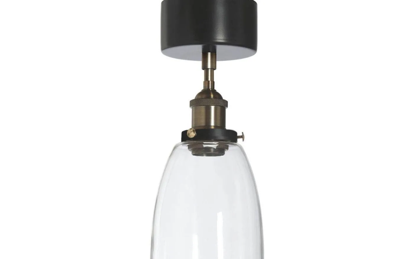 Rock Plafond 14cm Svart/mässing