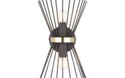 Rod Vägglampa 2xE14 svart/guld