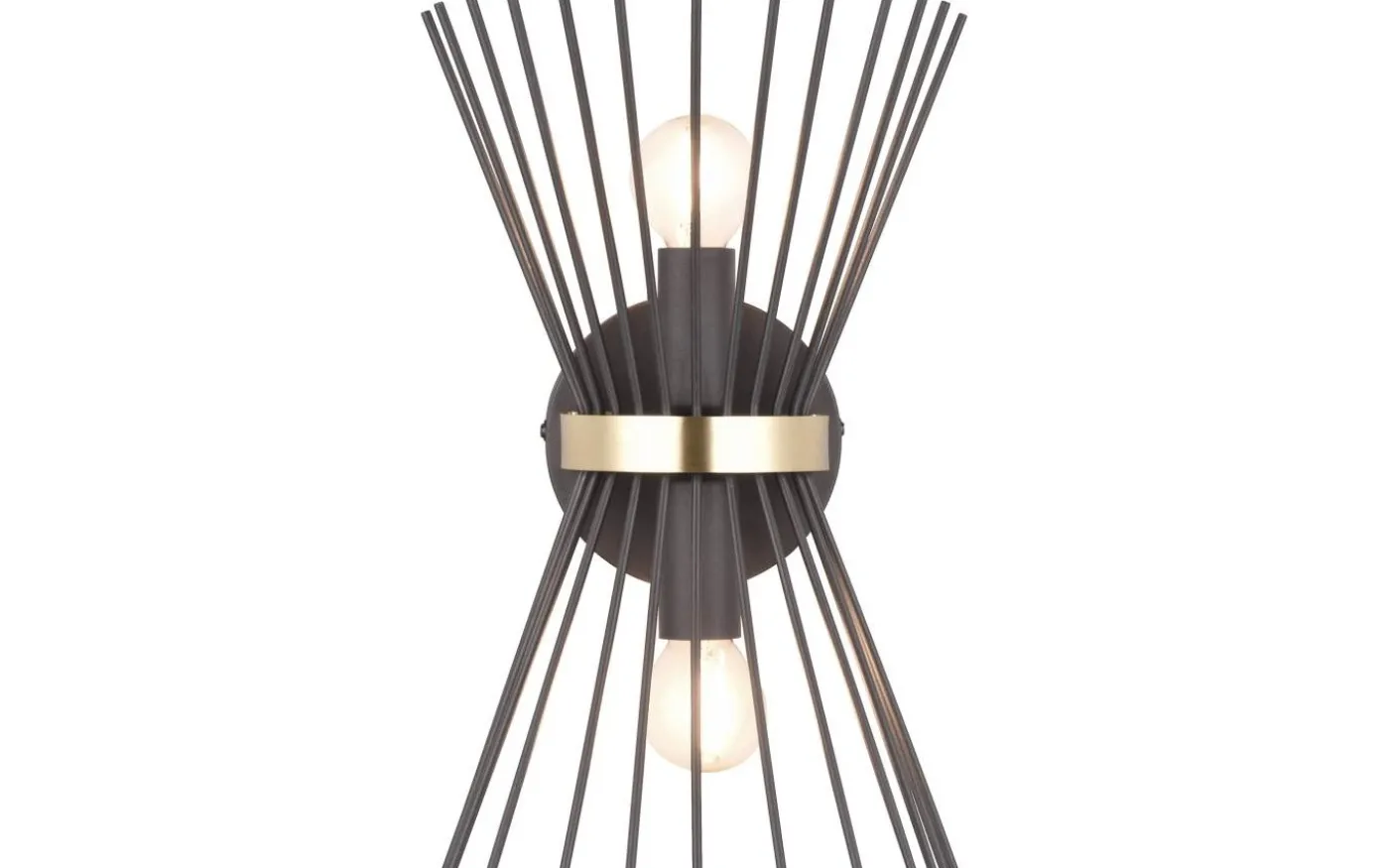 Rod Vägglampa 2xE14 svart/guld