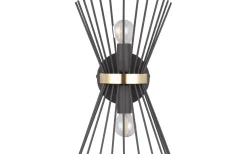 Rod Vägglampa 2xE14 svart/guld