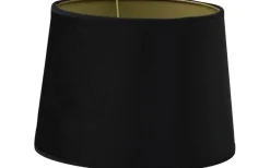 Roma Lampskärm Sammet Ø24cm Svart/Guldgul