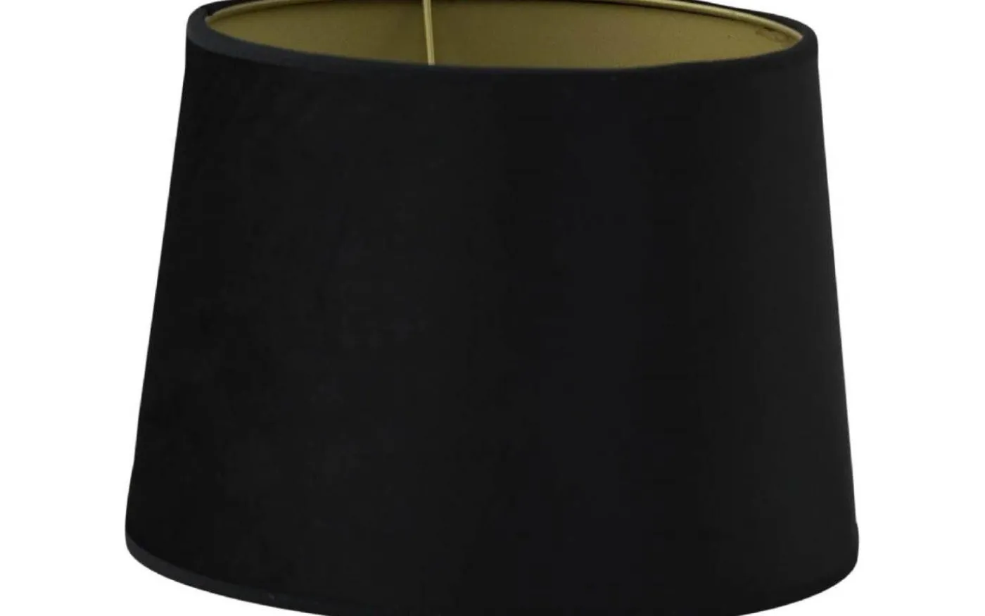 Roma Lampskärm Sammet Ø20cm Svart/Guldgul