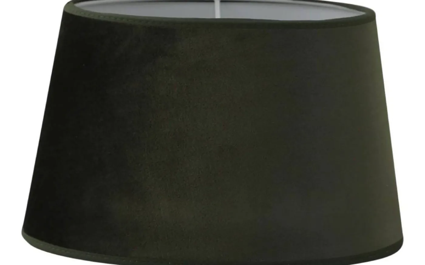 Roma Oval Lampskärm Sammet 30cm Khakigrön