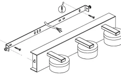 Romendo 1 Spegelbelysning 45cm LED 3000K 3x7,2W Krom IP44