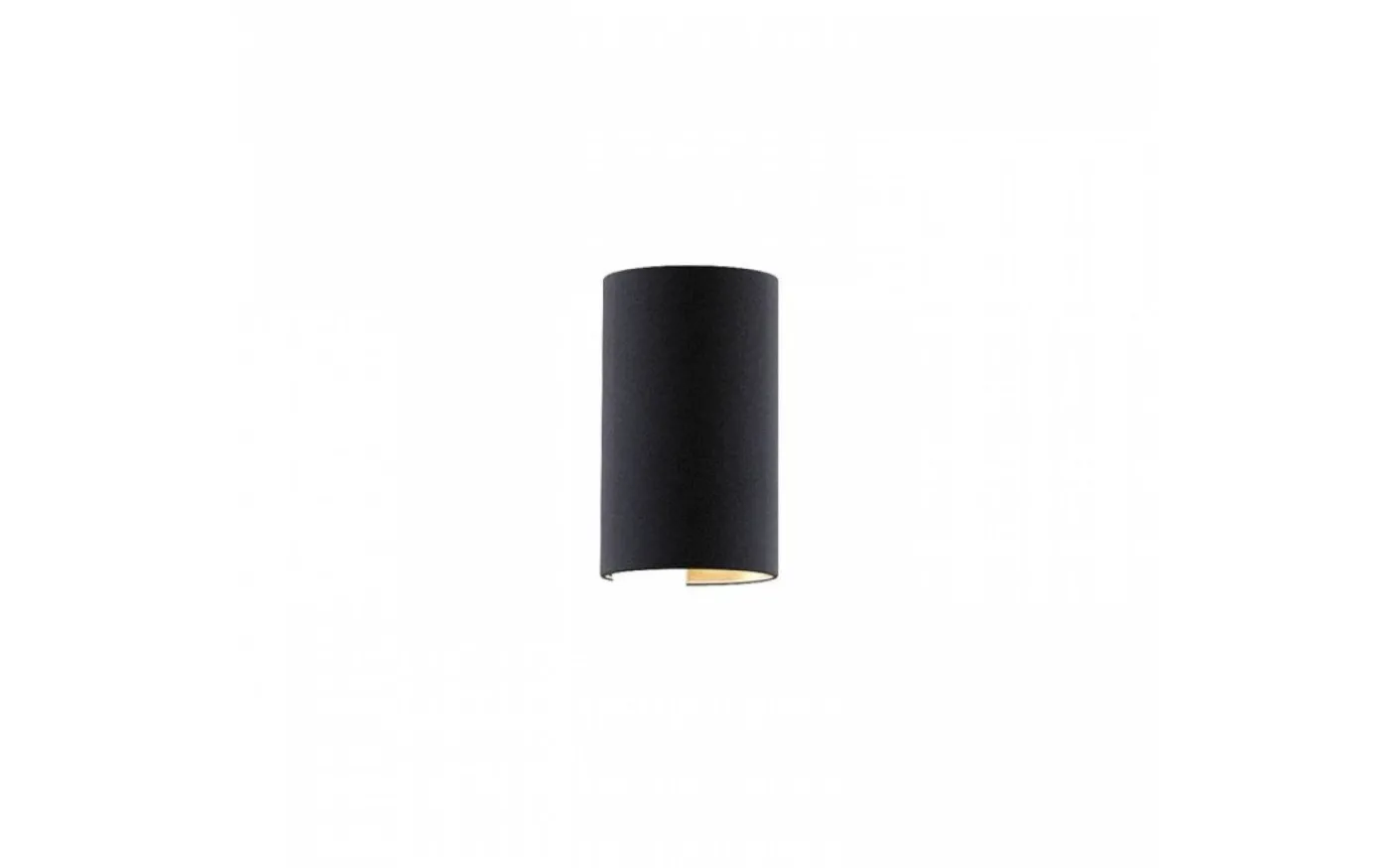 Ron W Vägglampa Svart/Guldfolie E27