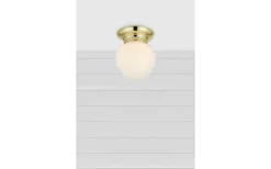 Ronda Plafond 19cm Vit/Mässing IP44