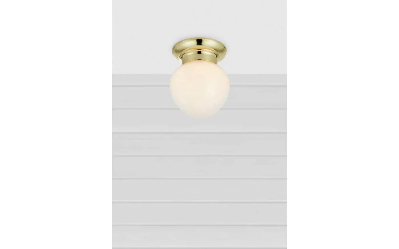 Ronda Plafond 19cm Vit/Mässing IP44