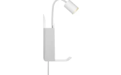 Roomi Vägglampa med USB Vit