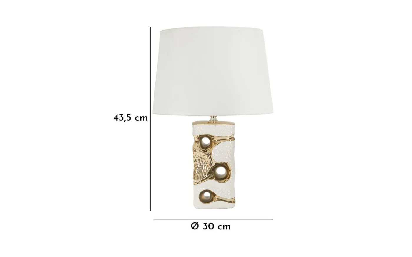 Rosso Bordslampa 43,5cm Vit/Guld