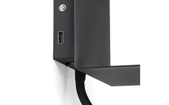 Rostam Vägglampa med USB 2x3W 3000K Svart