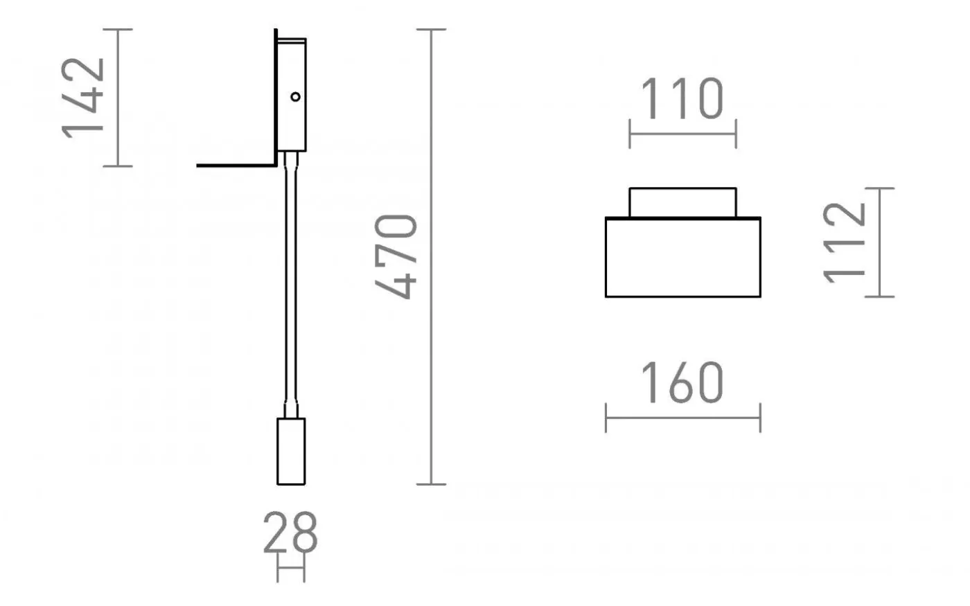 Rostam Vägglampa med USB 2x3W 3000K Svart