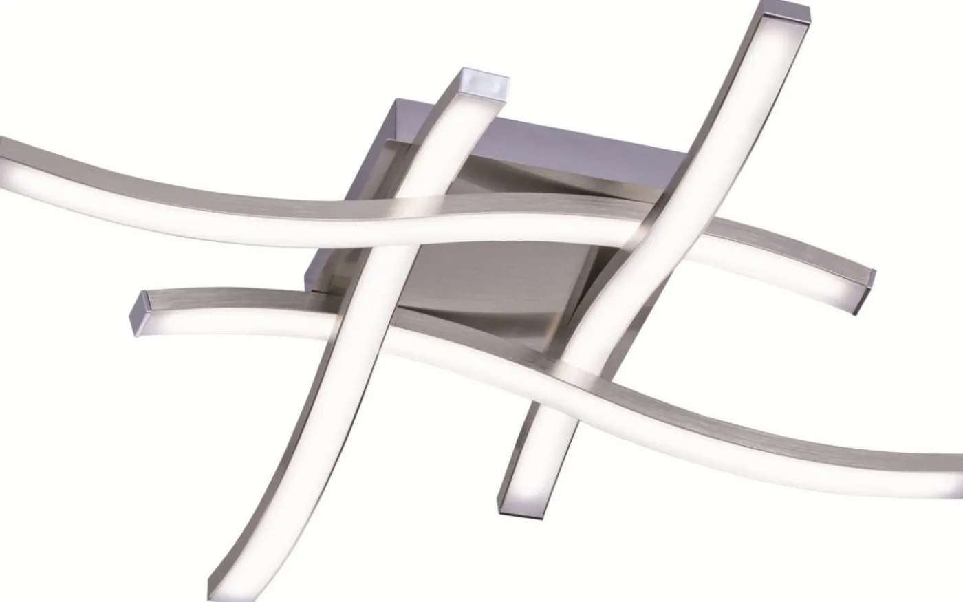 Route Plafond LED 4-delad borstad stål