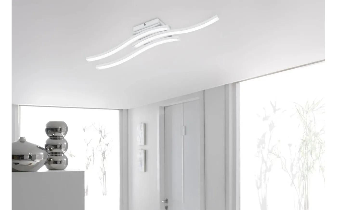 Route Plafond LED 3-delad mattvit