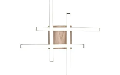 Route Plafond LED 4-delad träimitation/mattsvart