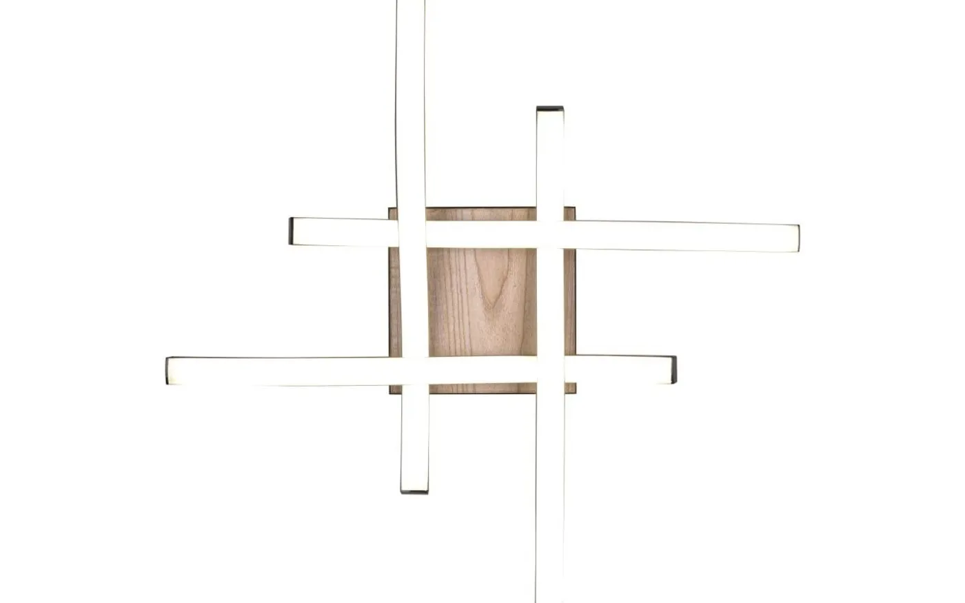 Route Plafond LED 4-delad träimitation/mattsvart