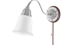 Runeberg - Förnicklad / Brytare / Brunt fäste