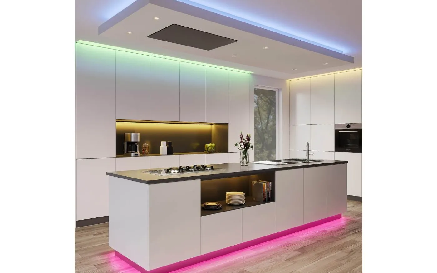 Rush LED-remsa 5m RGB+3000K Svart IP44