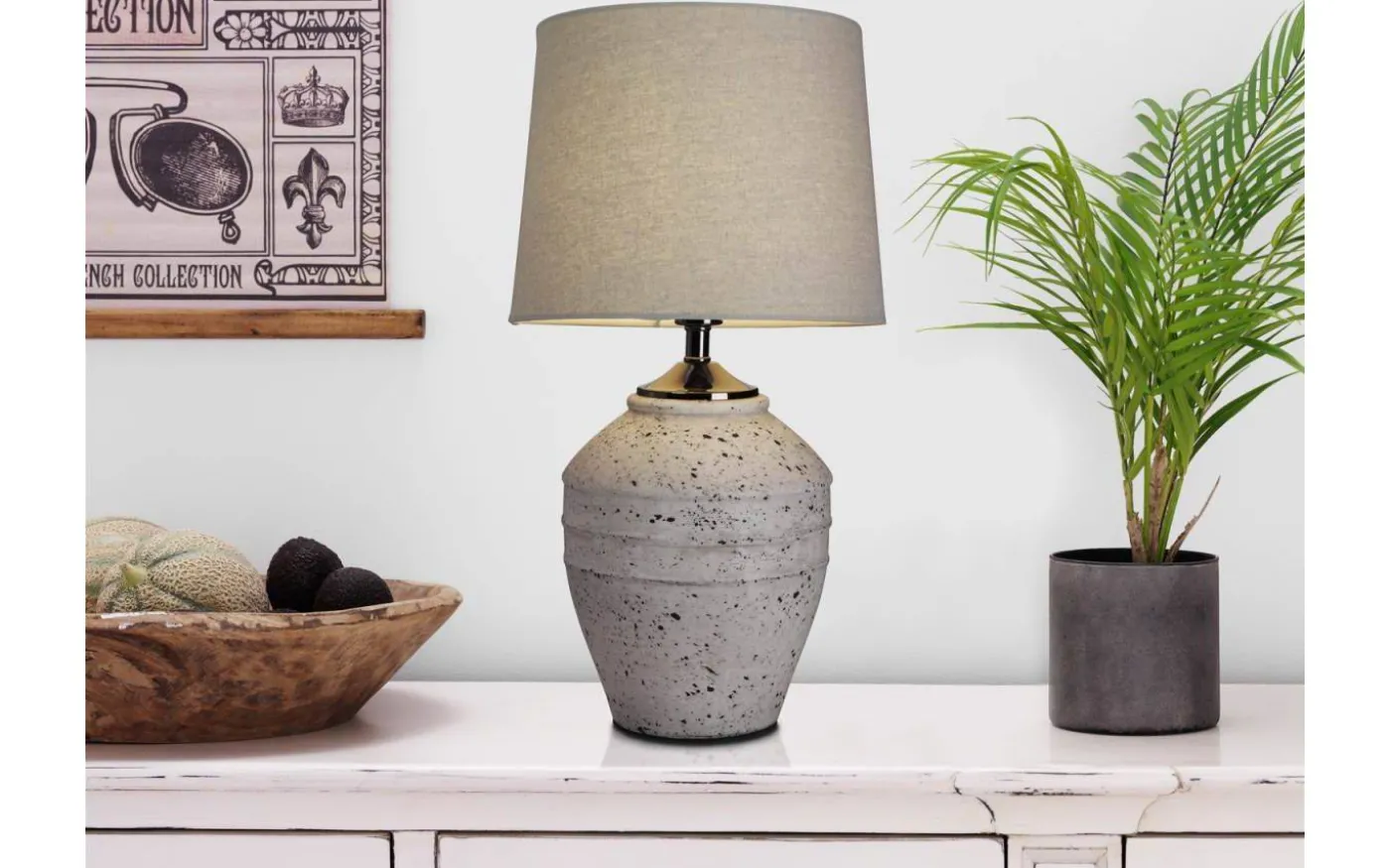 Rustica Bordslampa 46cm Grå