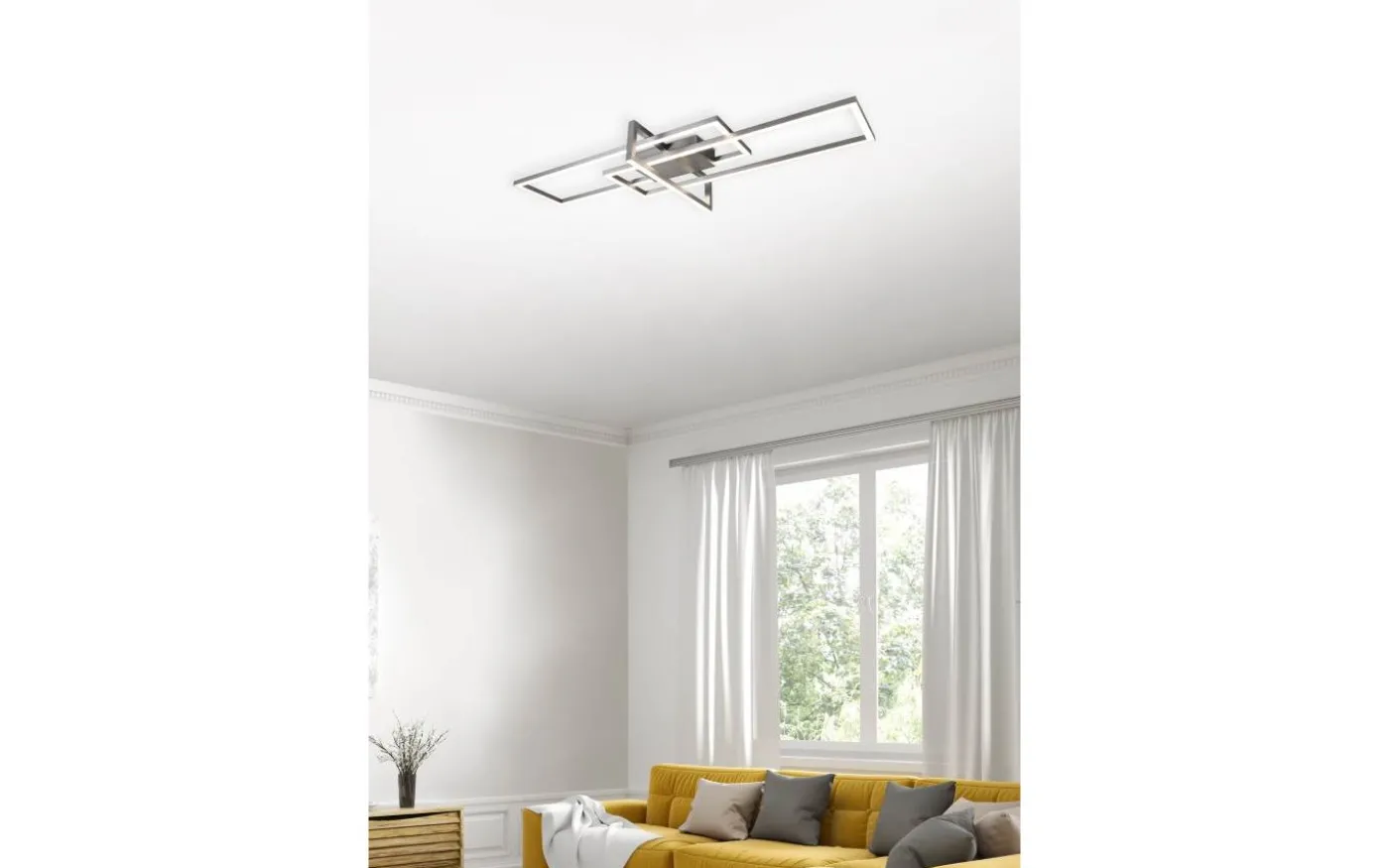 Salinas Plafond LED i borstat stål