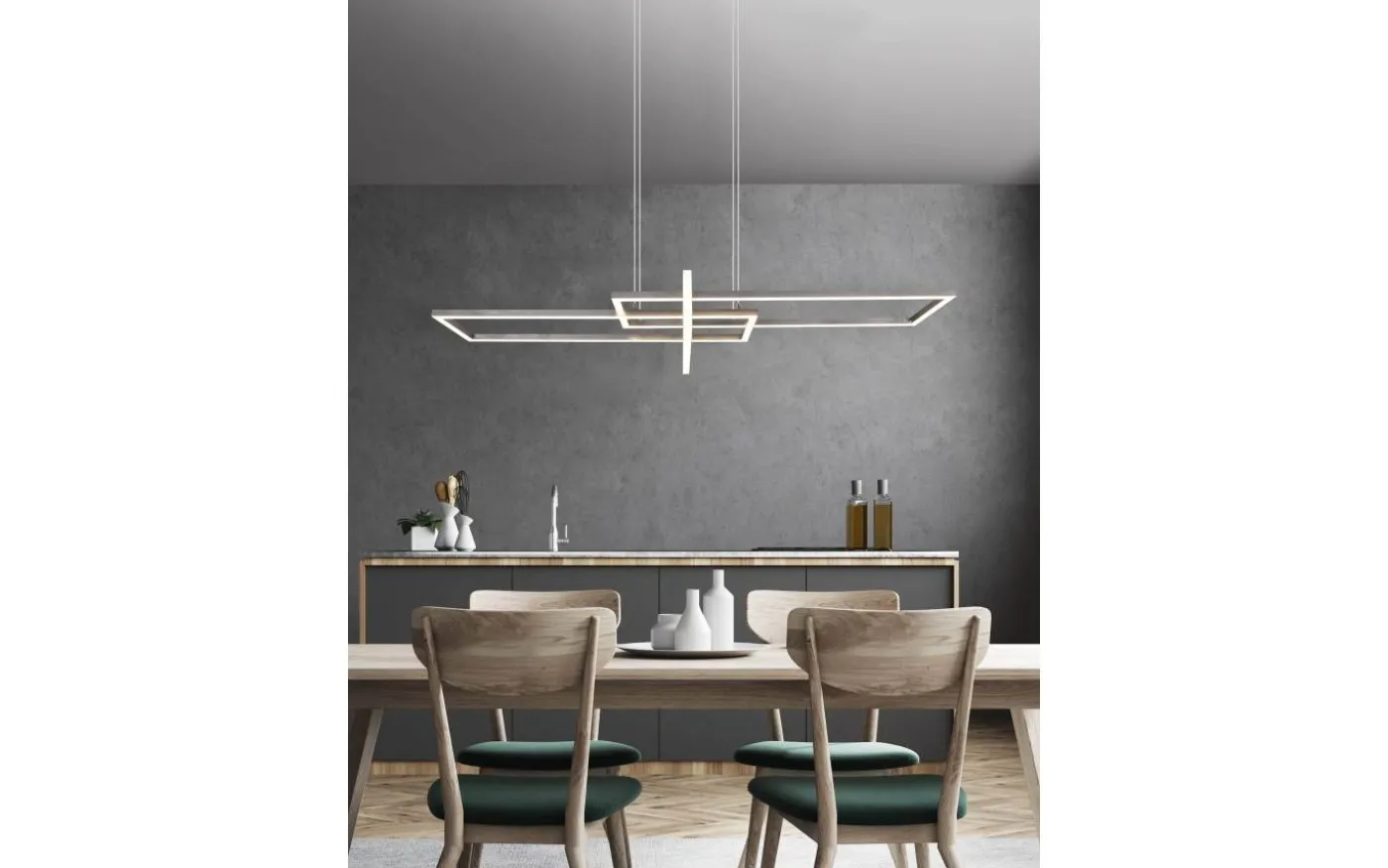 Salinas Takpendel LED i borstat stål