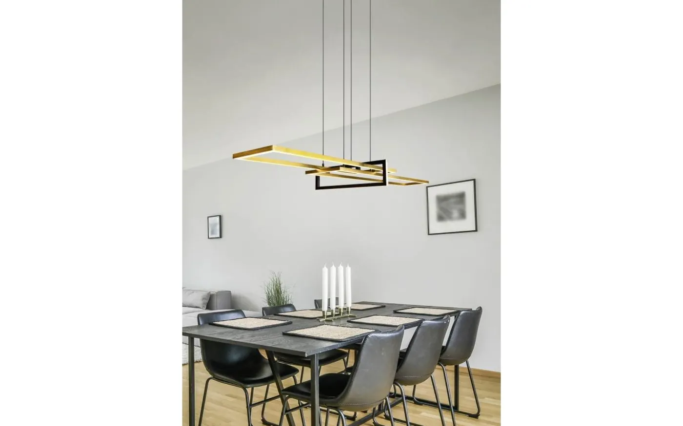 Salinas Takpendel LED matt mässing/matt svart