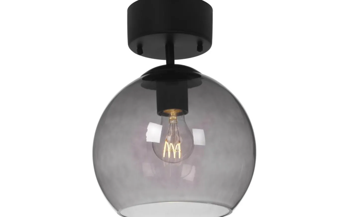 Salle Plafond 23cm Svart/Rök