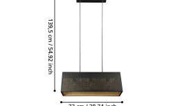 Sallicano Taklampa 73cm Svart