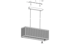 Sallicano Taklampa 73cm Svart