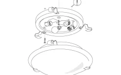 Salome Plafond 40cm Vit/Krom