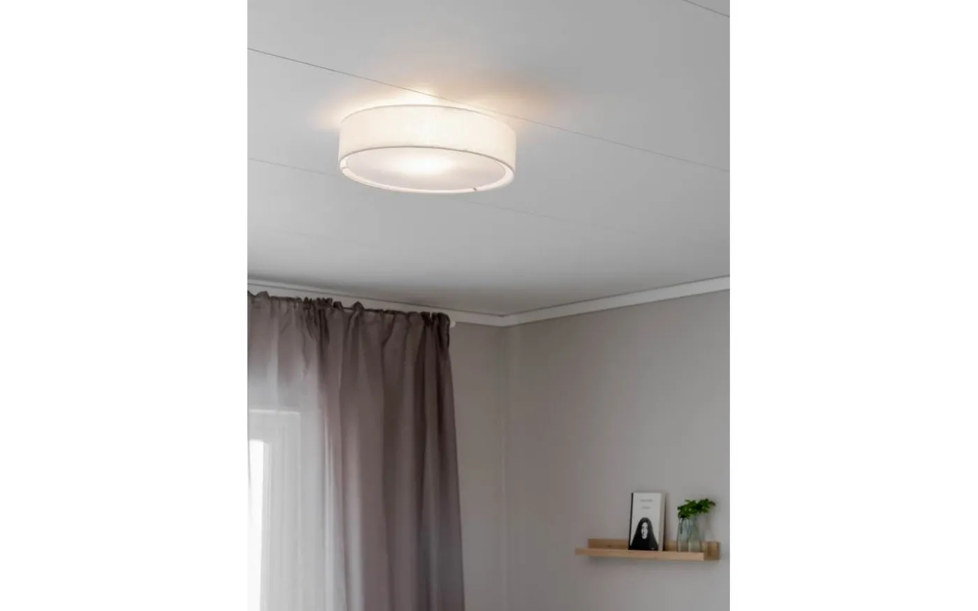 Sam Plafond 45cm Linne Vit