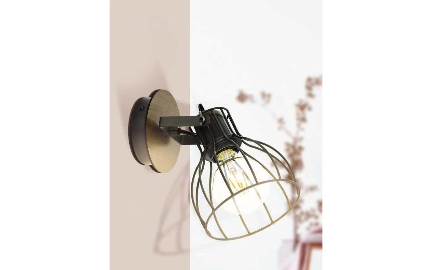 Sambatello Vägglampa Brun