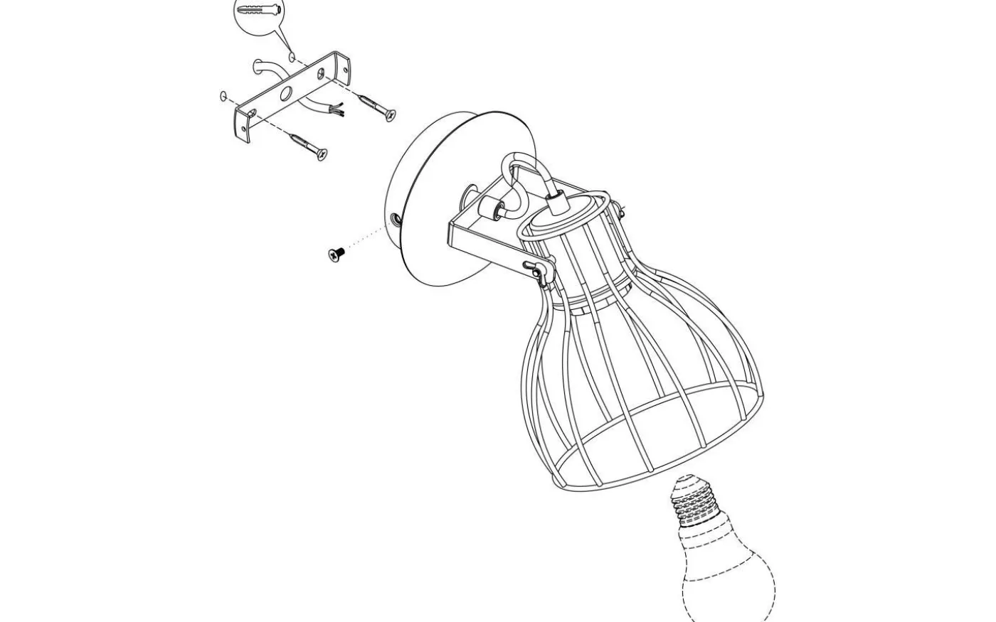 Sambatello Vägglampa Brun