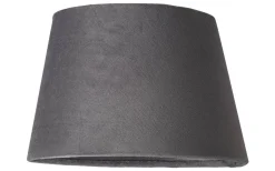 Sammet Lampskärm Oval 20,5cm Mörkgrå