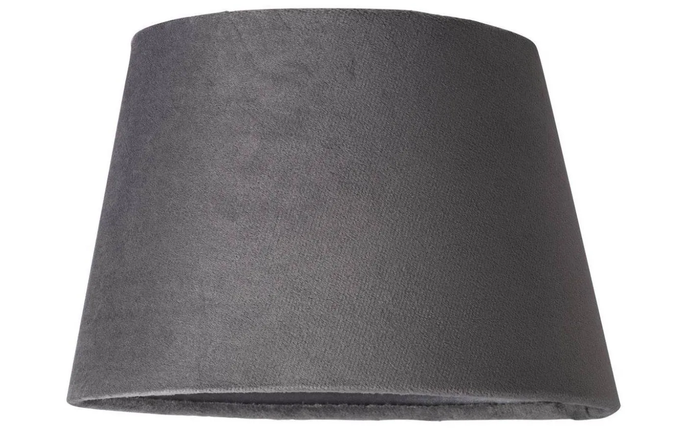 Sammet Lampskärm Oval 20,5cm Mörkgrå