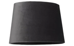 Sammet Lampskärm Oval 25cm Mörkgrå