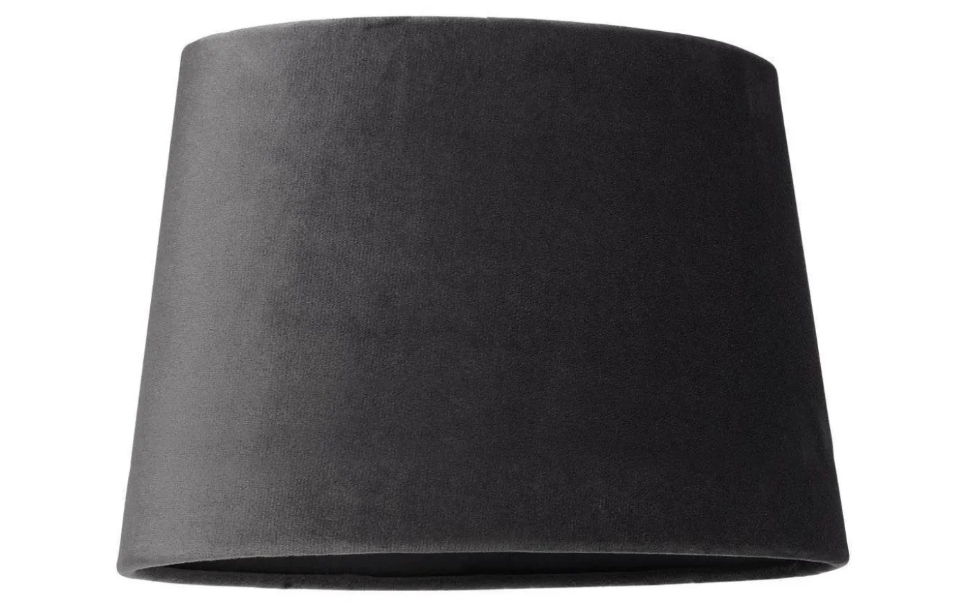 Sammet Lampskärm Oval 25cm Mörkgrå