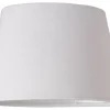 Sammet Lampskärm Oval 20,5cm Vit