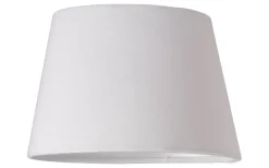 Sammet Lampskärm Oval 20,5cm Vit