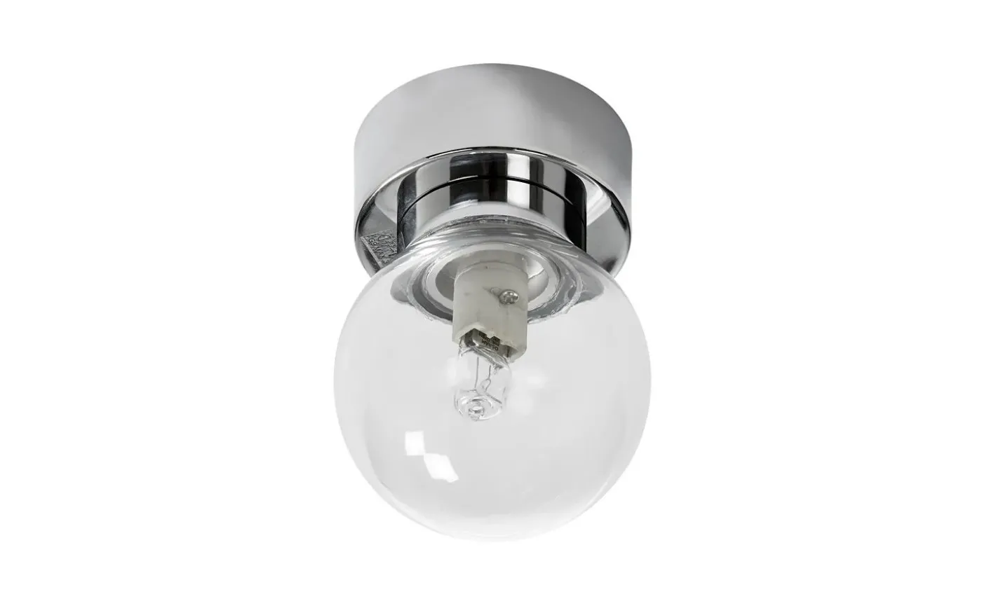 Sandhamn Plafond Ø7cm Krom/Klar IP44