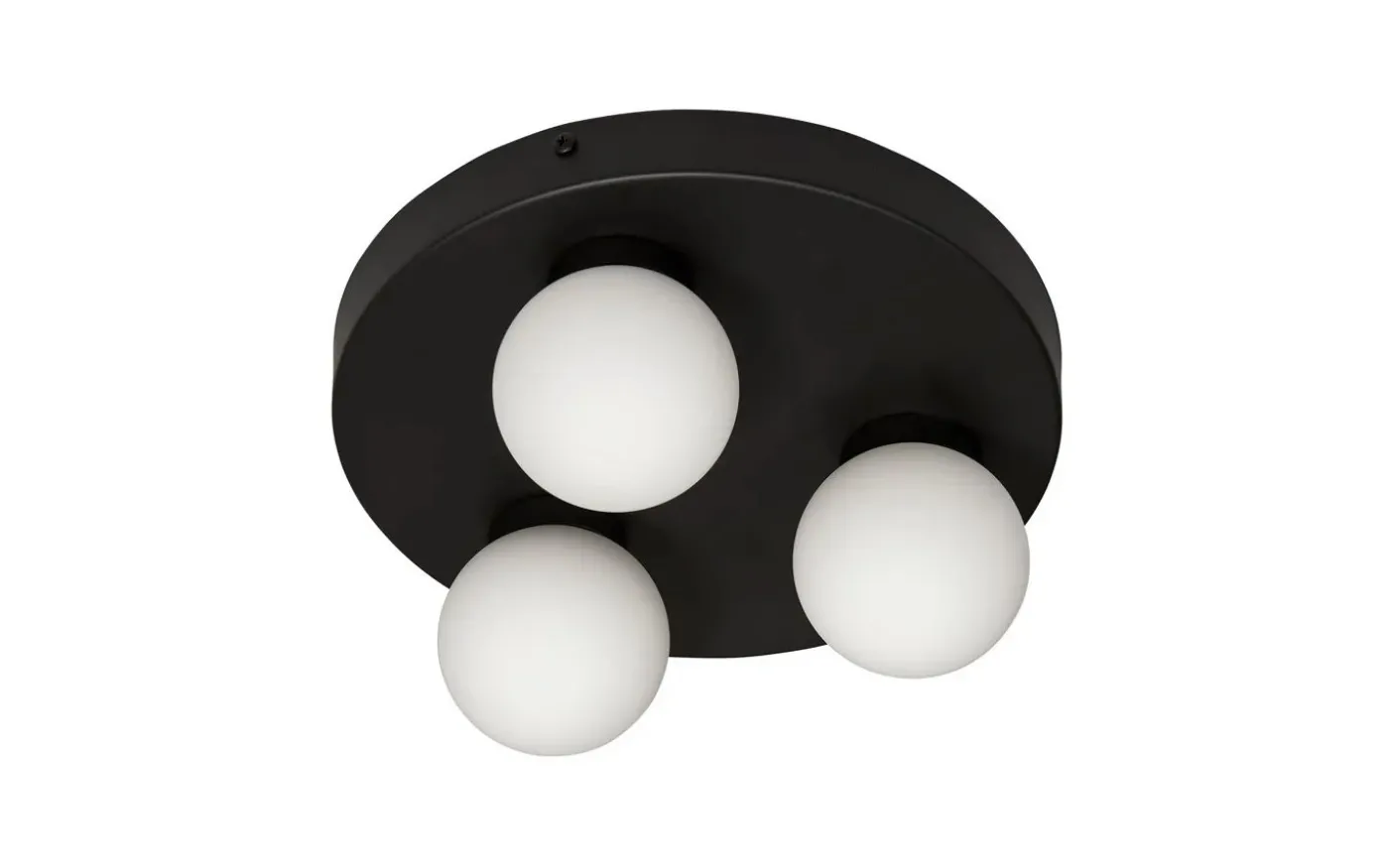 Sandhamn Plafond Ø25cm Svart/Opal IP44
