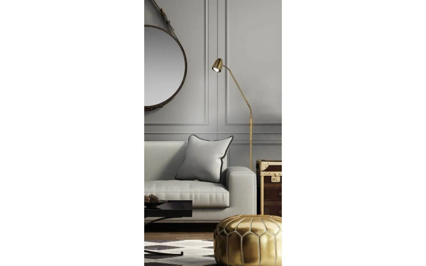 Sandnes Golvlampa 140cm Mässing