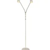 Sandnes Golvlampa Dubbel 140cm Vit/Krom