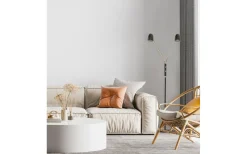 Sandnes Golvlampa Dubbel 140cm Svart/Krom