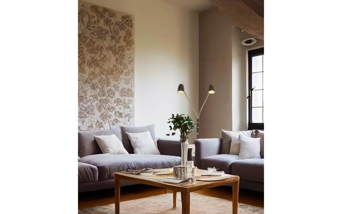 Sandnes Golvlampa Dubbel 140cm Svart/Krom