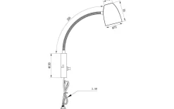 Sandnes Vägglampa 1L Vit