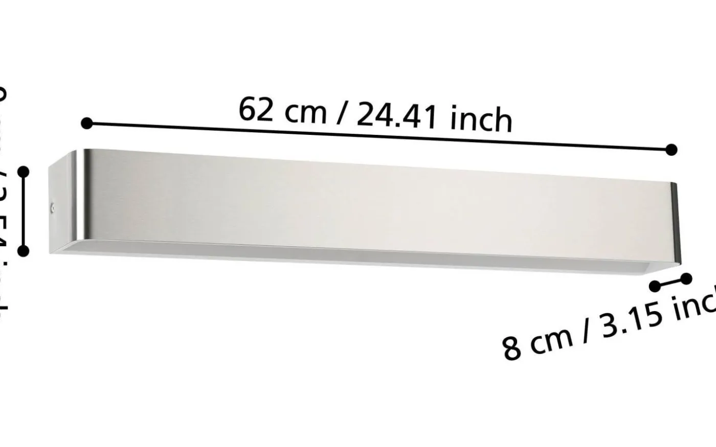 Sania 5 Vägglampa 62cm Upp/Nedljus LED 3000K 26,5W Nickel IP44