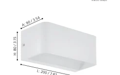 Sania Vägglampa 20cm LED 3000K 10W Vit